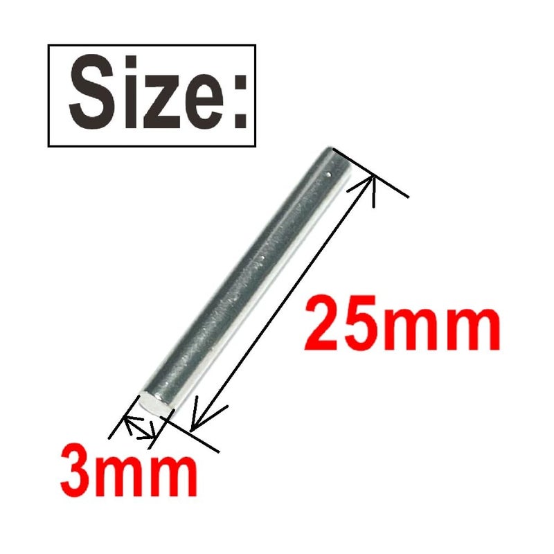 ZDingTech 50pcs 3mm x 25mm Dowel Pins,3mm Metal Dowel pins M3 3mm Shelf Pegs,Support Shelves,3mm x 25mm Metal Rod.304 Stainless Steel Wood Bunk Bed pegs - Image 4